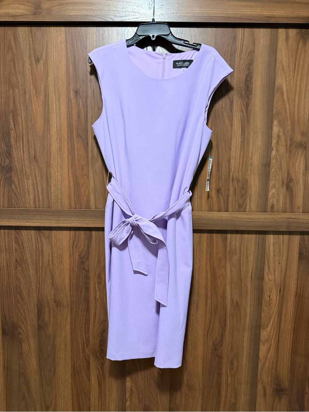 NWT Evan Piccone Black Label Lavender Tie-Waist Sheath Dress, Size 16